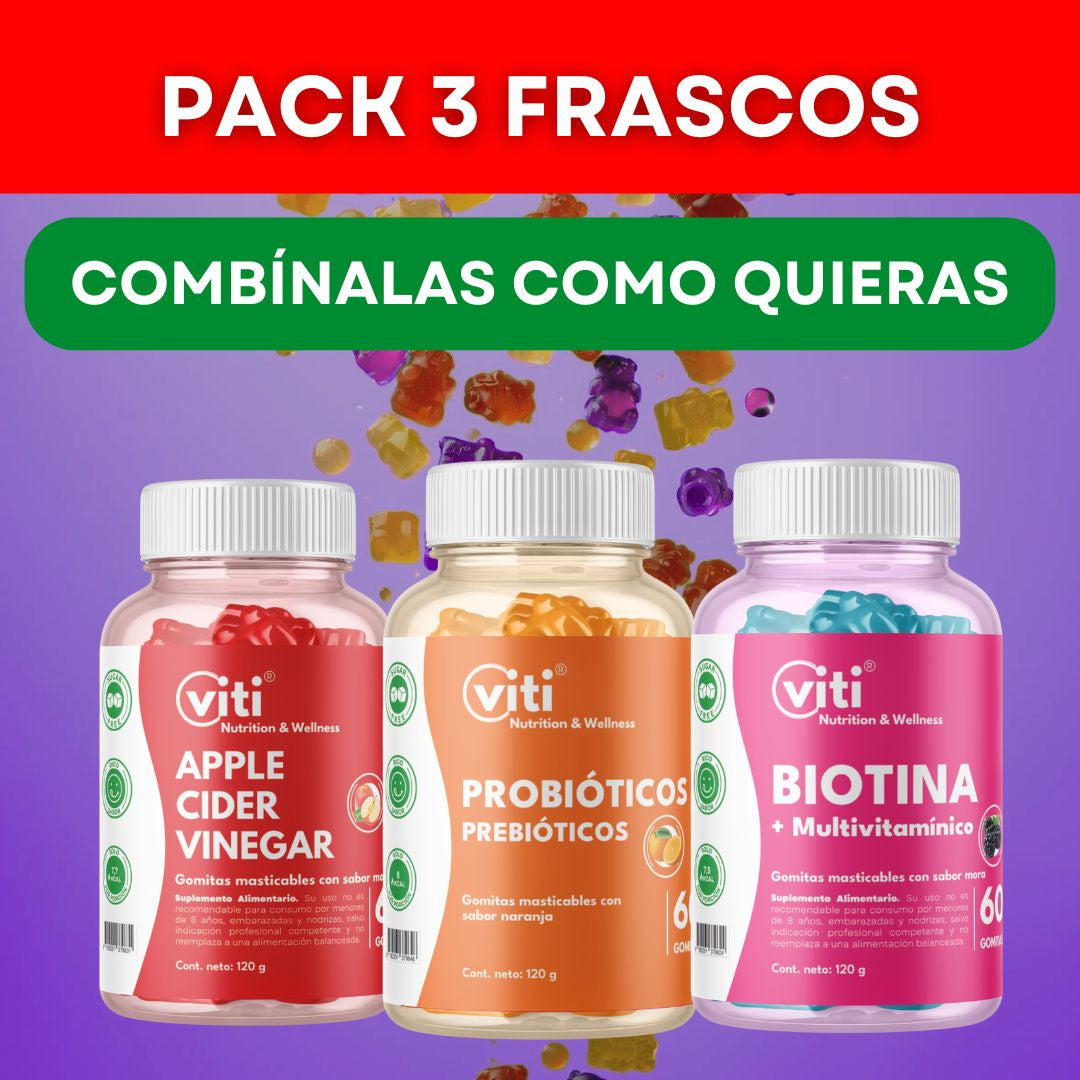 PACK 3 GOMITAS: Combínalas como quieras (3 MESES)