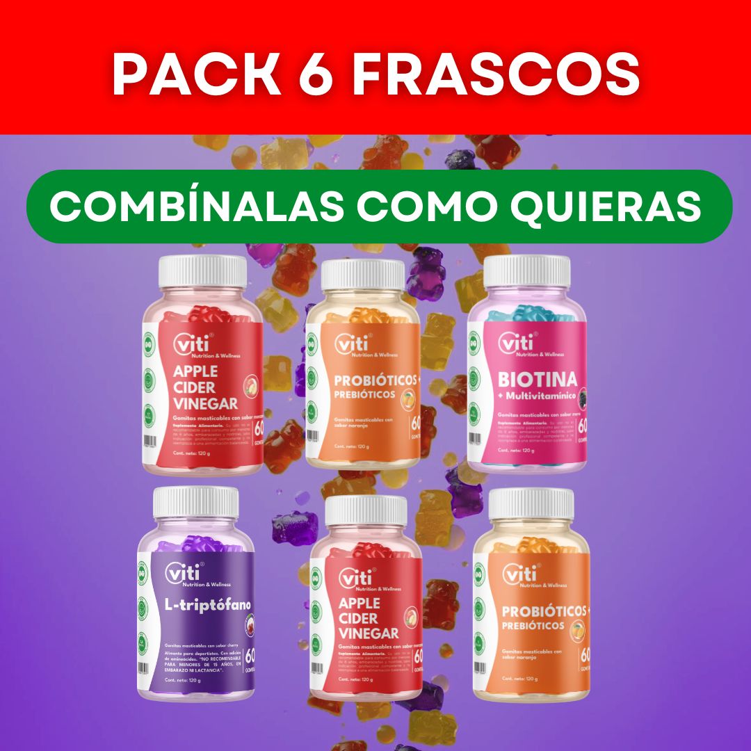 PACK 6 GOMITAS: Combínalas como quieras (6 MESES)
