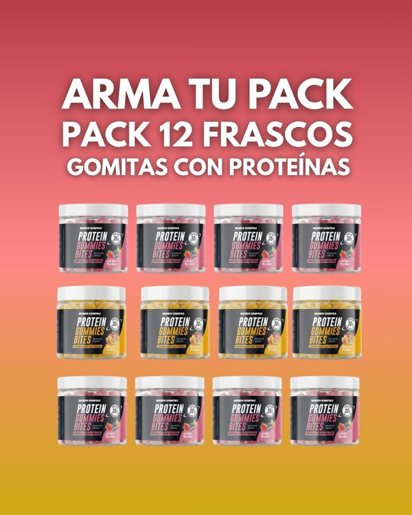 12 Frascos - Gomitas con Proteína