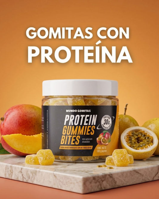 Gomitas con proteína - Sabor Mango Maracuyá con toque ácido