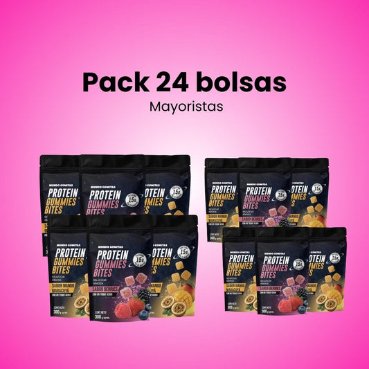 Pack Mayorista 24 bolsas Gomitas con Proteína