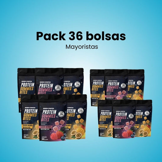 Pack Mayorista 36 bolsas Gomitas con Proteína