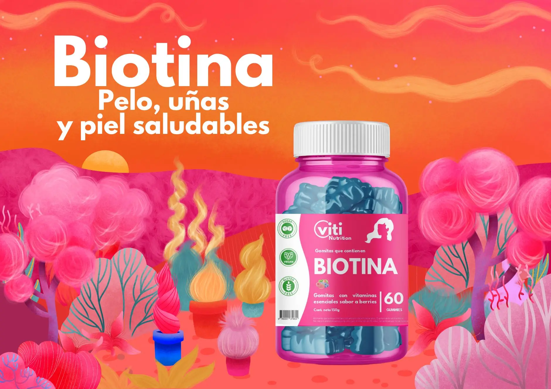 gomitas masticables para pelo piel y uñas